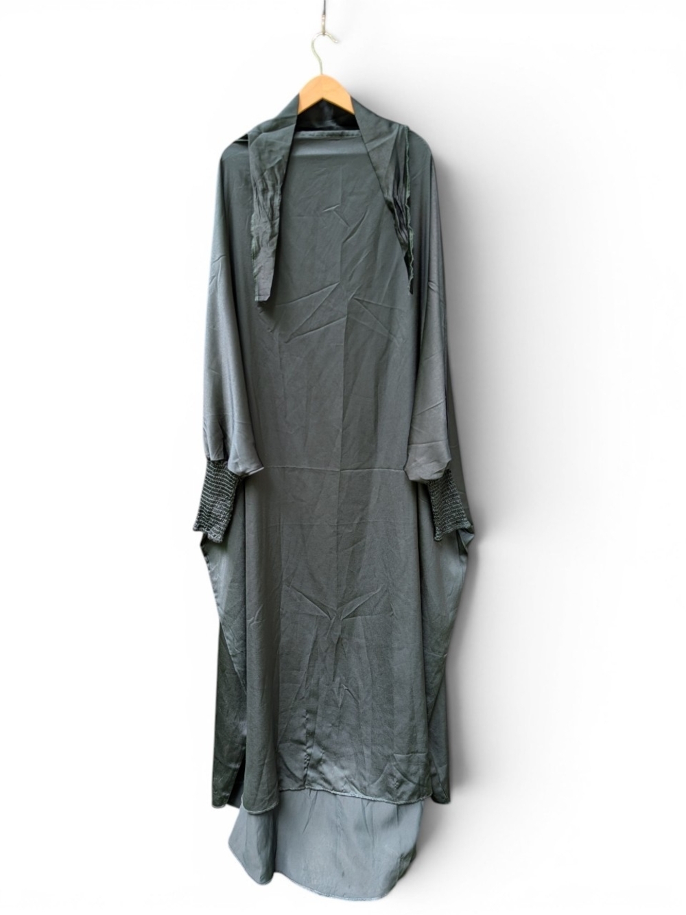 Modest Long Sleeve Abaya Jilbab in Emerald Green